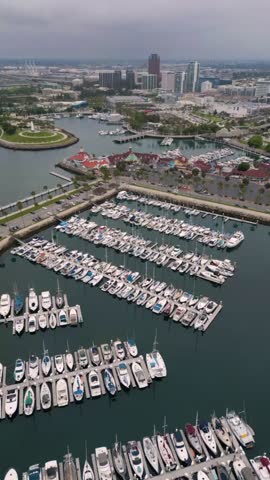 Rainbow Harbor Aerial View, Long Beach, CA