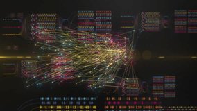 High-Tech Digital Background Showing Neural Connections Transmitting Information In Real-Time. Artificial Intelligence, Big Data, And Network Processing Animation. Yellow - Powered by Shutterstock - Get 15% off with code: PIKWIZARD15