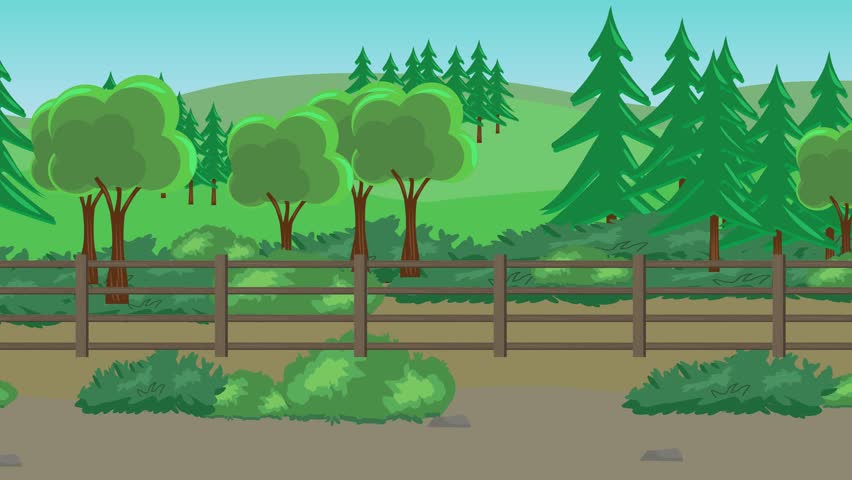 2D animation of gardening people characters