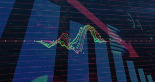 Financial graphs and data processing animation overlaying modern architectural structure. Finance, analytics, economy, investment, technology, innovation - Powered by Shutterstock - Get 15% off with code: PIKWIZARD15