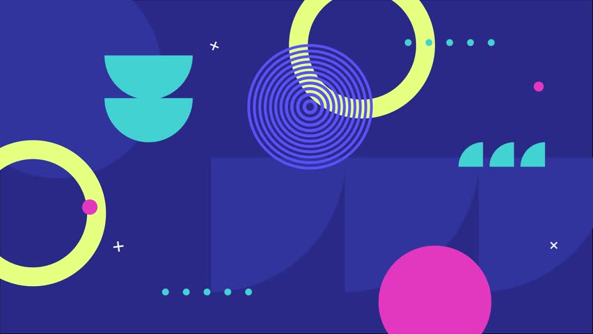 modern colorful geometric pattern with an abstract gradient backdrop seamless 4k video background motion pop art design