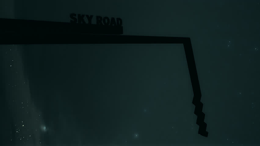 Beautiful timelapse of stars rotating backdropping the Sky Road sign in Connemara, cosmic wanderlust in motion. Vertical video