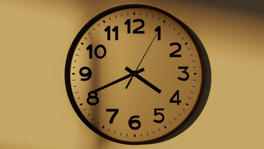 Delay clock time passing abstract concept