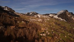 Switzerland Amden mountain alpine landscape Swiss aerial drone nature houses - Powered by Shutterstock - Get 15% off with code: PIKWIZARD15