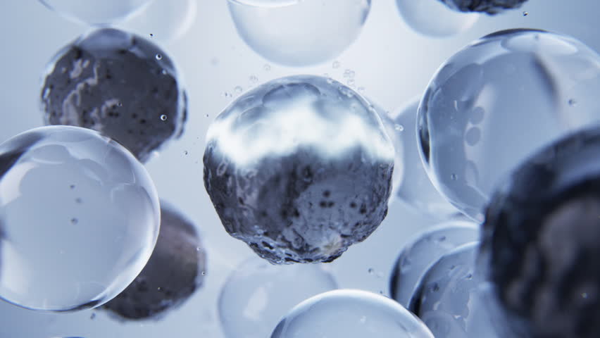 Skin cell melanin disappears, cells become rejuvenated, facial spots and wrinkles disappear, anti-wrinkle and anti-aging, laser beauty, concept skin care beauty solution. Cosmetics ads, 3D animation.