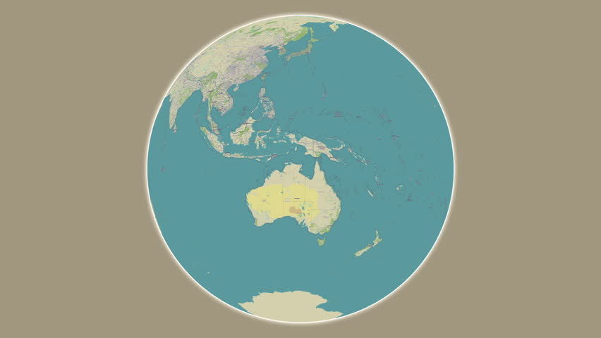 Bickerton Island. Presentation of the location on a OpenStreet map using centered two-step frame extraction in the Arafura Sea - Australia