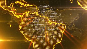 Digital globe glowing with data points and coordinates over world map background. Global, technology, network, innovation, communication, earth - Powered by Shutterstock - Get 15% off with code: PIKWIZARD15