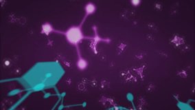 Digital data processing animation of brain and molecular structures on purple background. artificial intelligence, neural network, futuristic, biotechnology, innovation, analysis - Powered by Shutterstock - Get 15% off with code: PIKWIZARD15