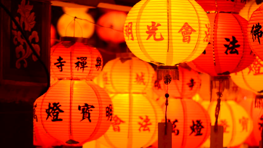 Traditional Chinese New Year Lantern Stock Footage Video (100% Royalty