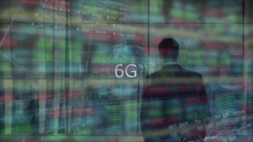 Analyzing digital data and global network, businessman using 6G technology concept. innovation, connectivity, wireless, futuristic, communication - Powered by Shutterstock - Get 15% off with code: PIKWIZARD15