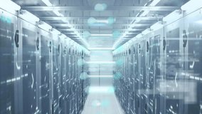 Futuristic data center corridor with digital clock animation over server racks. Technology, cybersecurity, innovation, servers, artificial intelligence, network - Powered by Shutterstock - Get 15% off with code: PIKWIZARD15