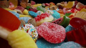 Vibrant Colors of Jelly Gummy Candies,Sweet Bears With Sugary Coating.Macro view - Powered by Shutterstock - Get 15% off with code: PIKWIZARD15