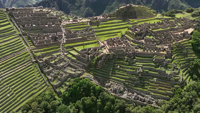 Machu Picchu, Peru. Aerial view