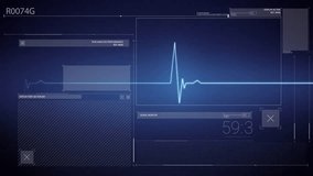 Heartbeat monitor animation over digital world map and data interface. Technology, cybersecurity, global, analytics, futuristic, network - Powered by Shutterstock - Get 15% off with code: PIKWIZARD15