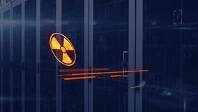 Warning message with urgent action needed in server room with digital animation. Technology, cybersecurity, alert, notification, emergency, network - Powered by Shutterstock - Get 15% off with code: PIKWIZARD15