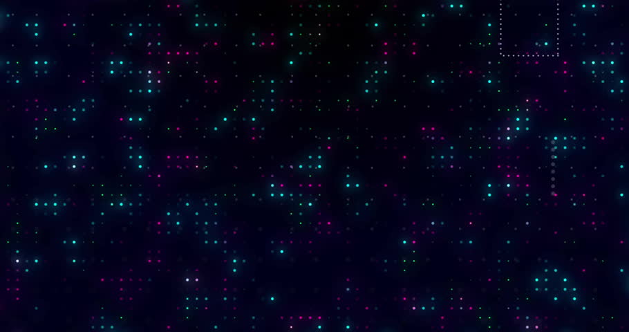 Animation of bank icon with digital network and financial technology symbols. Finance, fintech, connectivity, innovation, global, currency