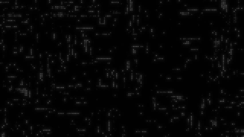 Yellow neon glow dynamic luminous electrical circuit on a black background 4K