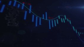 Soccer ball with financial data and stock market graph overlay in animation. Finance, investment, trading, currency, economy - Powered by Shutterstock - Get 15% off with code: PIKWIZARD15