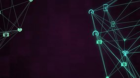 Network of connections and data processing animation over numerical background. Technology, digital, networking, communication, internet, futuristic - Powered by Shutterstock - Get 15% off with code: PIKWIZARD15