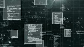 Floating documents and mathematical equations over digital data processing animation. analytics, algorithms, virtual, programming, innovation - Powered by Shutterstock - Get 15% off with code: PIKWIZARD15