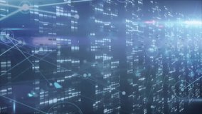 Digital network connections and data processing animation over cityscape at night. Connectivity, technology, communication, city lights, urban, networking - Powered by Shutterstock - Get 15% off with code: PIKWIZARD15