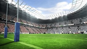 Animation of game controller icon with geometric frame overlay in stadium scene. Gaming, technology, digital, console, entertainment, electronics - Powered by Shutterstock - Get 15% off with code: PIKWIZARD15