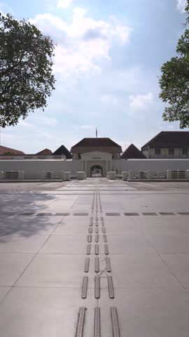 The main gate of Vredeburg Fort, Yogyakarta, Indonesia. A historical building left over from the Dutch colonial era.