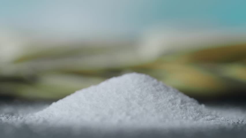 artificial sweetener powder on table 
