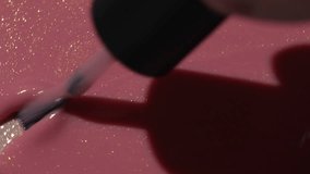 Smooth Brush Stroke on Gel Nail Polish. Close-Up Texture Video for Showing Structure of the Beauty Product. - Powered by Shutterstock - Get 15% off with code: PIKWIZARD15