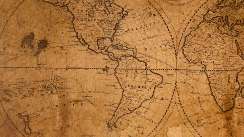 Antique world map showing continents in sepia tones - Powered by Shutterstock - Get 15% off with code: PIKWIZARD15