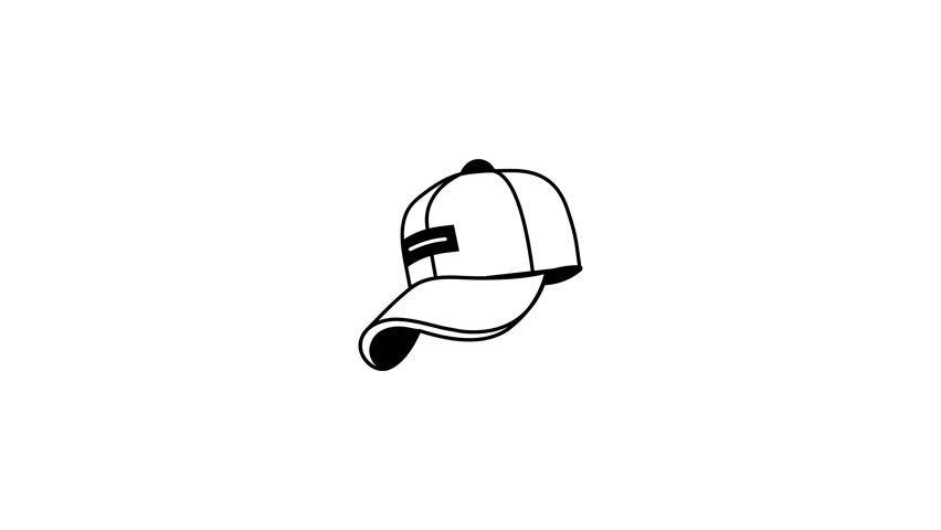 A hand drawn animated icon of a cap 
