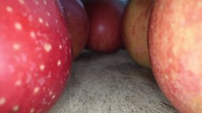 red cheeked apples on plate in close up - Powered by Shutterstock - Get 15% off with code: PIKWIZARD15