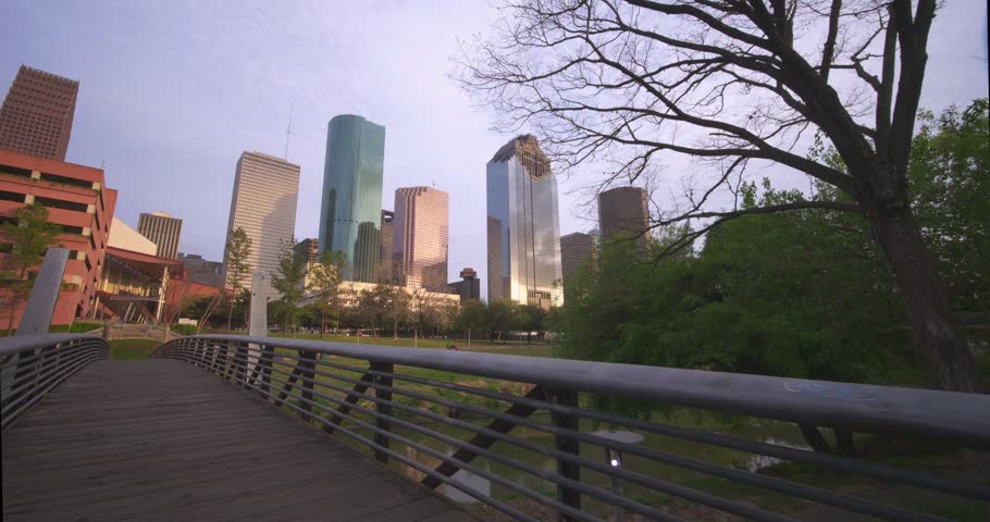 Bridge Over Buffalo Bayou in downtown Houston, Texas