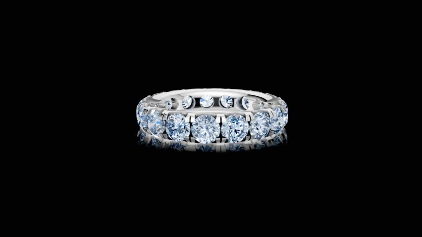 Rotating Ring with  shining diamonds