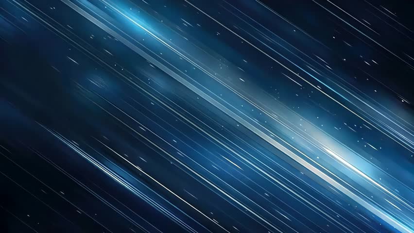 Abstract diagonal light streaks blue stripe