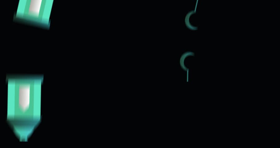 Animated medieval style banners and crescent moon icons smoothly drift on a black backdrop It could be used for fantasy or heraldry related content