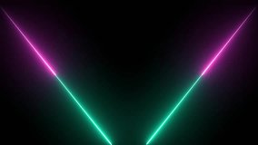 neon line icon animation . Neon lights warm to cold color temperature .purple and cyan color line ,black background. - Powered by Shutterstock - Get 15% off with code: PIKWIZARD15