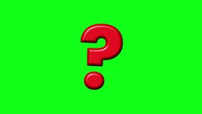 3D Red Question Mark Animation | Inquiry Confusion Help Symbol 3d question mark with green screen - Powered by Shutterstock - Get 15% off with code: PIKWIZARD15