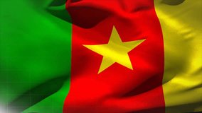 Cameroon flag with digital network and data processing animation overlay. Technology, networking, connection, abstract, communication - Powered by Shutterstock - Get 15% off with code: PIKWIZARD15