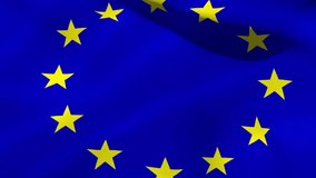 Animation of huge sale text with retro graphics over European Union flag. discount, offers, commerce, marketing - Powered by Shutterstock - Get 15% off with code: PIKWIZARD15