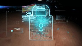 Digital lock animation over various international flags and data processing graphics. Cybersecurity, data protection, encryption, technology, global, network - Powered by Shutterstock - Get 15% off with code: PIKWIZARD15