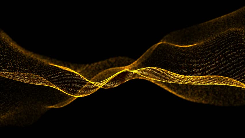 Abstract gradient particle waves seamlessly flowing with soft light and bokeh. Golden digital waves. Technology, businnes, finance, science and artificial intelligence background. Gold glitter - Powered by Shutterstock - Get 15% off with code: PIKWIZARD15