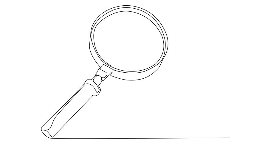 A detailed illustration showcases a magnifying glass, emphasizing its design and functionality through an artistic approach.