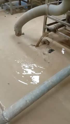 Dirty Water Flowing Out from a Pipe: Industrial Drainage or Environmental Concern Footage for Documentary and Educational Use