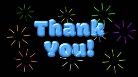  Thank You 3D Animated Text | Bubble Font Motion Graphics with Shine Effect | Blue Thank You Appreciation Gratitude Message Animation for Videos, Presentations Social Media - Powered by Shutterstock - Get 15% off with code: PIKWIZARD15