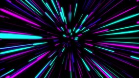 neon light speed effect with glowing blue and pink streaks traveling through deep space. A perfect loopable background for sci-fi, cyberpunk, tech themes - Powered by Shutterstock - Get 15% off with code: PIKWIZARD15