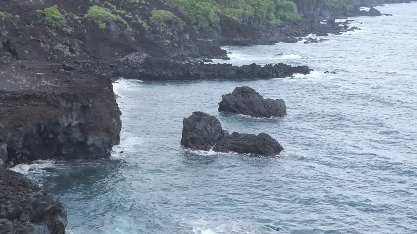 Comoros - Grande Comore - Itsoundzou - Coalacanth area - flight over the rocks