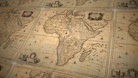 Old world atlas page featuring detailed African continent cartography - Powered by Shutterstock - Get 15% off with code: PIKWIZARD15