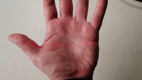 Scan of hand, Security biometrical scanner denying hacker access verifying person hand print. Digital protective touchscreen identifying human scanning palm processing personal data. Futuristic - Powered by Shutterstock - Get 15% off with code: PIKWIZARD15