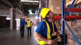 Portrait of warehouse workers are reviewing the list of items based on the documentation - Powered by Shutterstock - Get 15% off with code: PIKWIZARD15